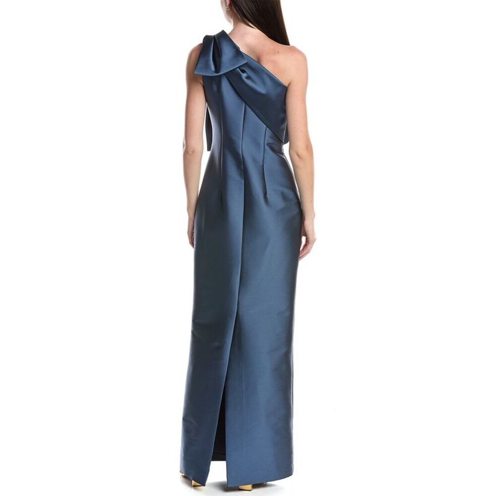 Sachin + Babi One-Shoulder Navy Blue Satin Maxi Dress - Picture 2 of 3